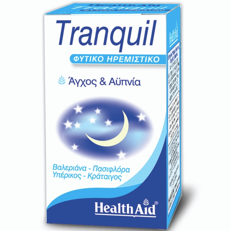 HEALTH AID Tranquil Φυτικό Χαλαρωτικό για Ηρεμία & Αυπνία 30 Κάψουλες