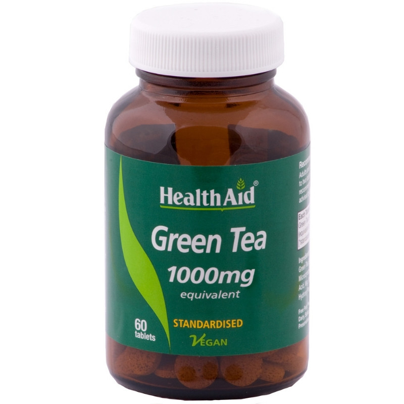 HEALTH AID Green Tea 1000mg Συμπλήρωμα Διατροφής για το Αδυνάτισμα  60 ταμπλέτες