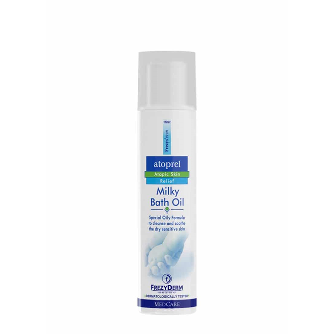 Frezyderm Atoprel Milky Bath Oil Γαλακτώδες Λάδι Μπάνιου για το ξηρό και ατοπικό δέρμα, 2Χ125ml