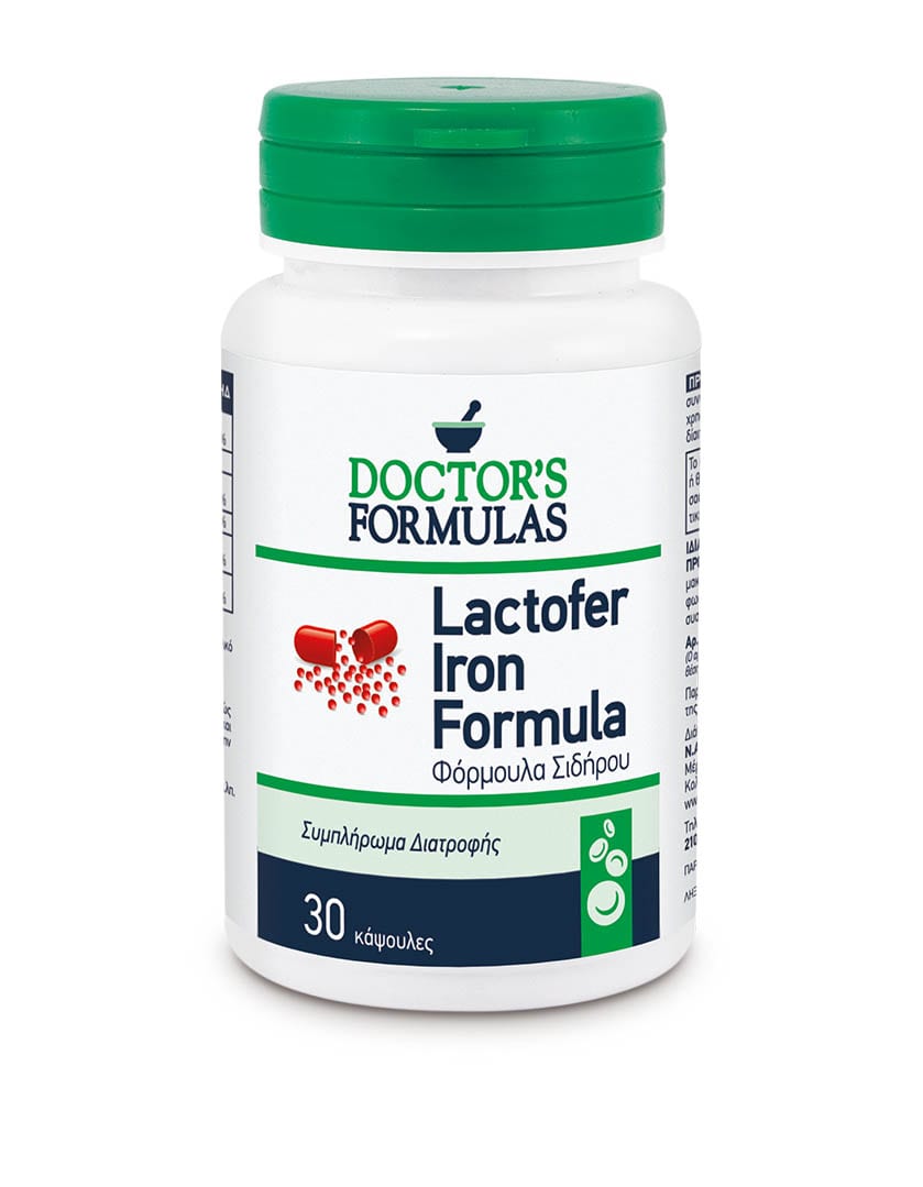 Doctor's Formulas Lactofer Iron Formula Συμπλήρωμα Διατροφής με Σίδηρο, 30caps